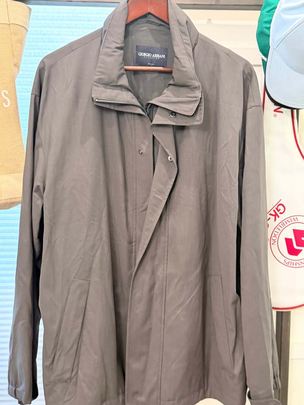 Giorgio Armani Rain Coat with hidden hood - Size 52